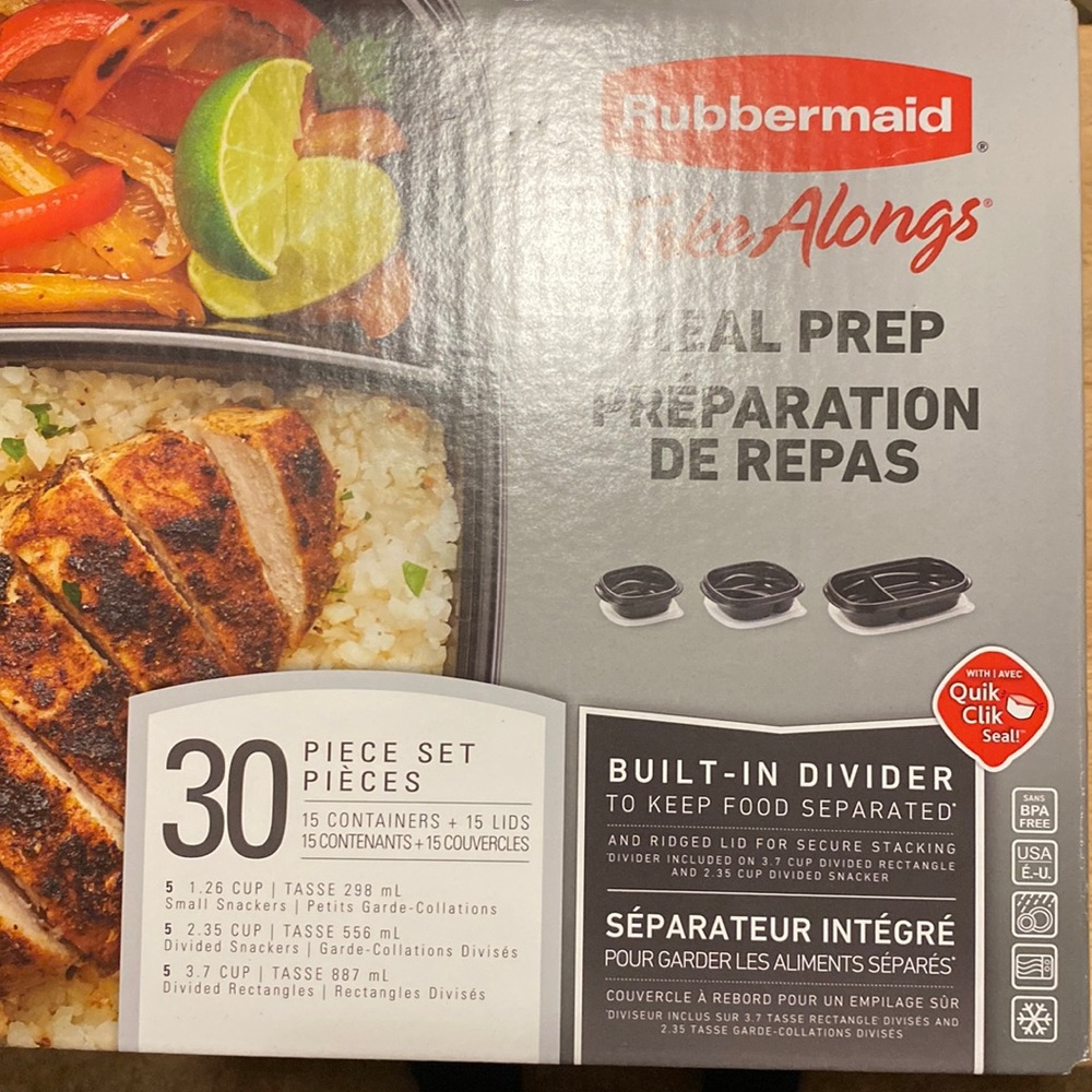Rubbermaid 30pc meal prep